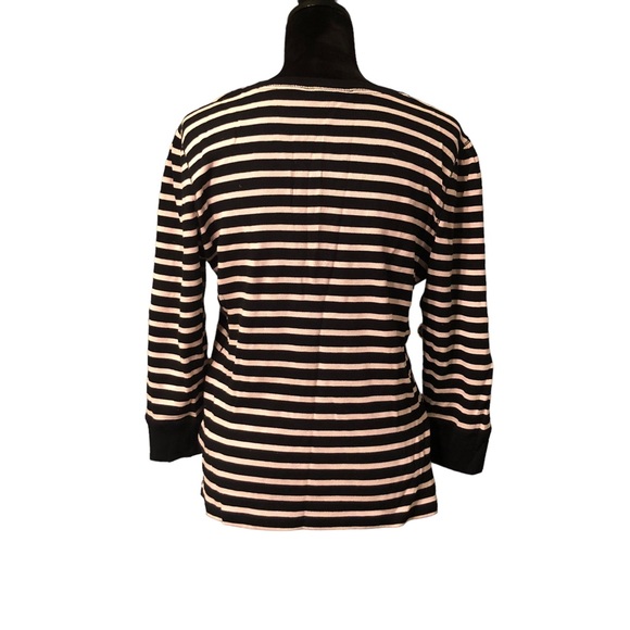 Ralph Lauren Striped Lace Neck Top size XL - Picture 3 of 5